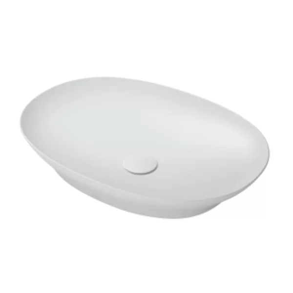 TOTO oval console washbasin in matte white