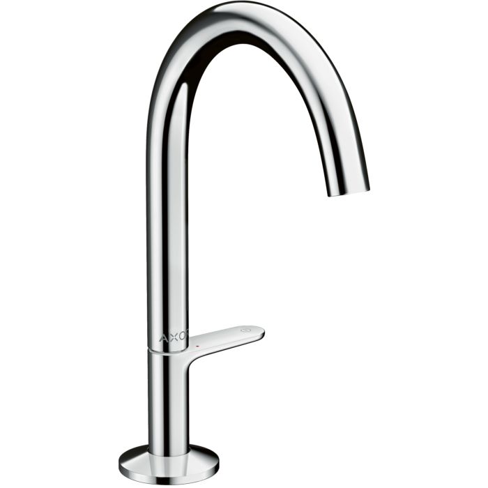 hansgrohe-Axor-One-basin-mixer-48020000-projection-140mm,-with-push-open-waste-set,-chrome