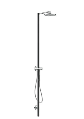 AXOR Starck chrome shower column with thermostat and 240 mm overhead shower
